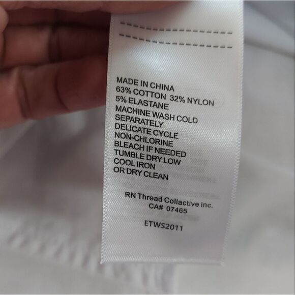 NWOT ELLEN TRACY White Trapeze Cut Blouse Pockets Size S - Picture 9 of 11